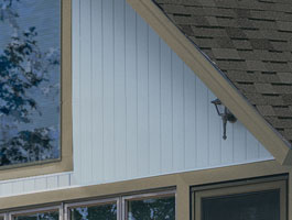 house with Chamfer board Vinyl Siding